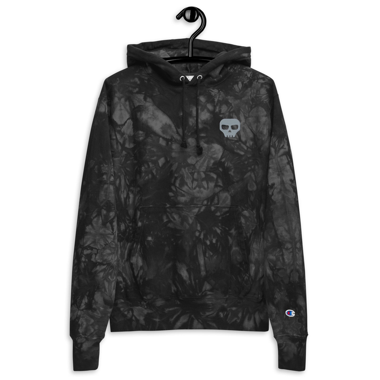 Skull — Unisex Champion tie-dye hoodie