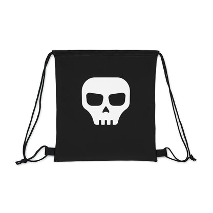 CRE8-or-DIE Skull — Outdoor Drawstring Bag (Black)