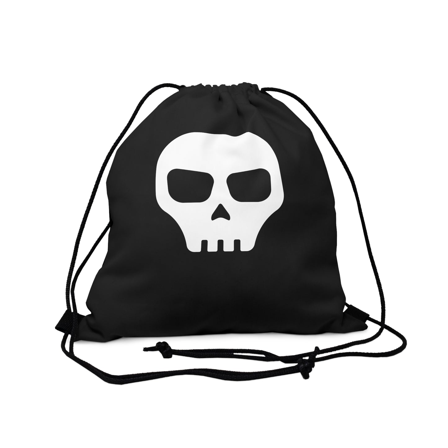 CRE8-or-DIE Skull — Outdoor Drawstring Bag (Black)